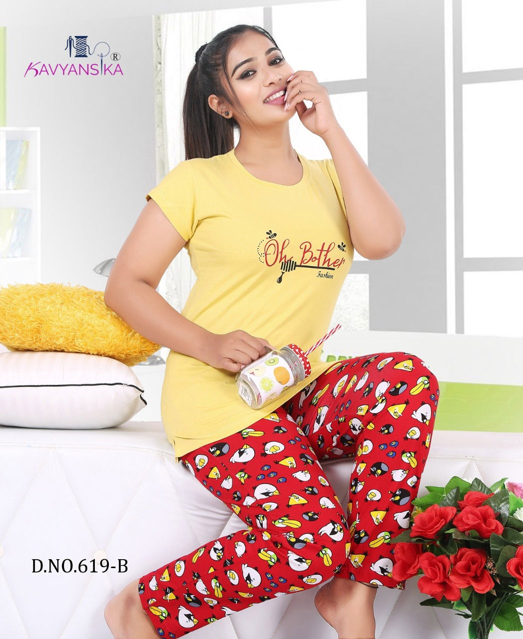 Kavyansika Night Suit 619 Premium latest exclusive comfortable hosiery with super fine stitching night suits collection  